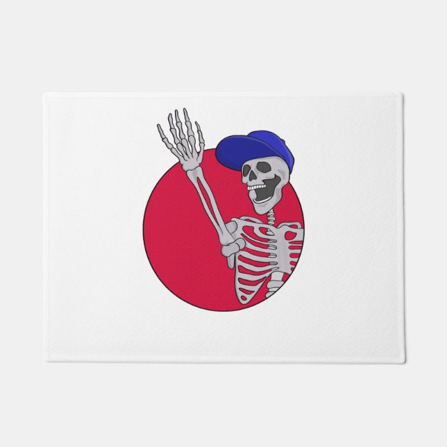 Felpudo Hola amigos Guay y Funny Skeleton (Anverso)