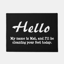 Felpudo Hola divertido