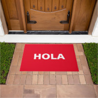 Hola español rojo blanco Hola minimalista moderno