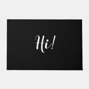 Felpudo "Hola" Mensaje Personalizado en Escritura Blanca s