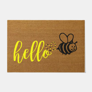 Felpudo Hola Pequeño Bee Doormat, Puerta de Bienvenida Mat