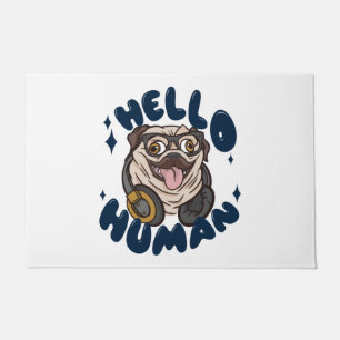 Felpudo Hola perro de Cute humano