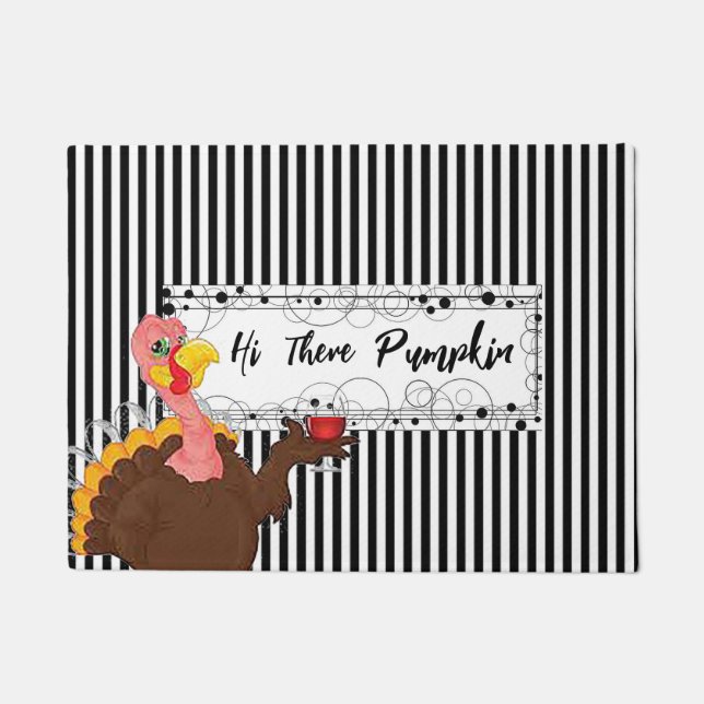 Felpudo Hola, Pumpkin Doormat (Anverso)