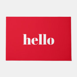 Felpudo Hola Red Welcome Mat