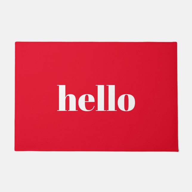 Felpudo Hola Red Welcome Mat (Anverso)
