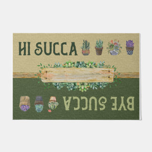 Felpudo Hola Succa Doormat / Bienvenida Mat / Suculento
