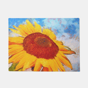 Felpudo Hola Sun Sunflower Art