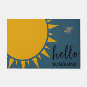 Felpudo Hola Sunshine Bienvenida Mat, verano Calentador de