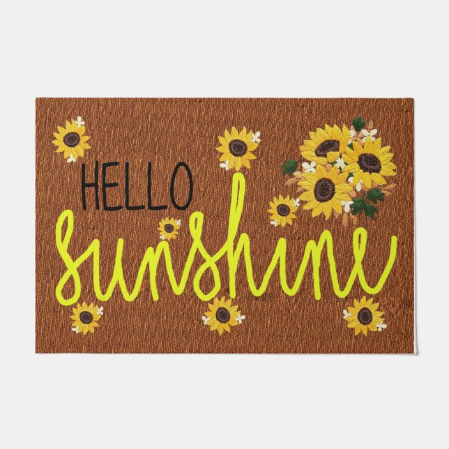 Felpudo Hola Sunshine Doormat, Funny Doormat (Anverso)
