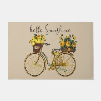 Felpudo Hola Sunshine Yellow Flower Bicycle Doormat