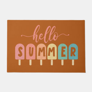 Felpudo Hola verano Pastel Arcoiris Popsicles Cooler