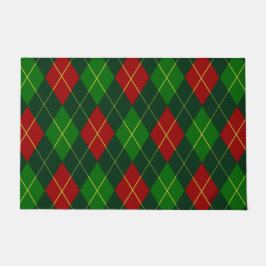 Felpudo Holiday Argyle Doormat