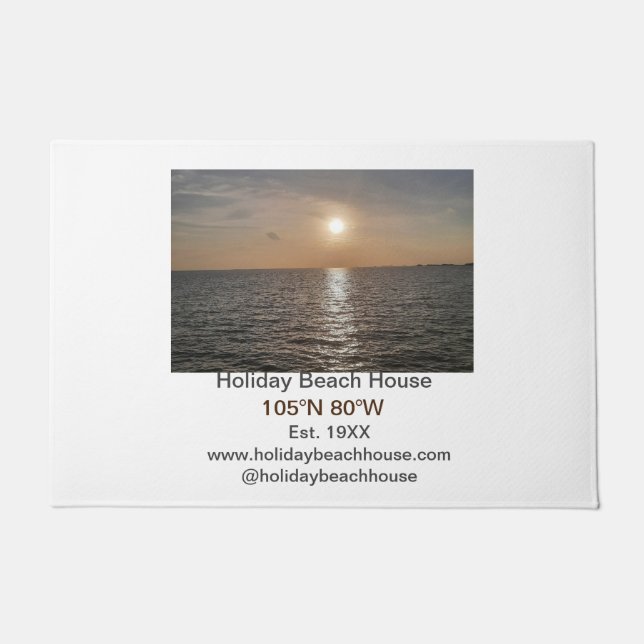 Felpudo Holiday beach ocean house longitude latitude est.  (Anverso)