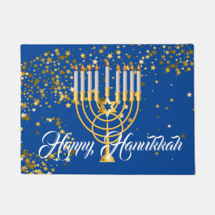Felpudo Holiday Doormat-Happy Hanukkah