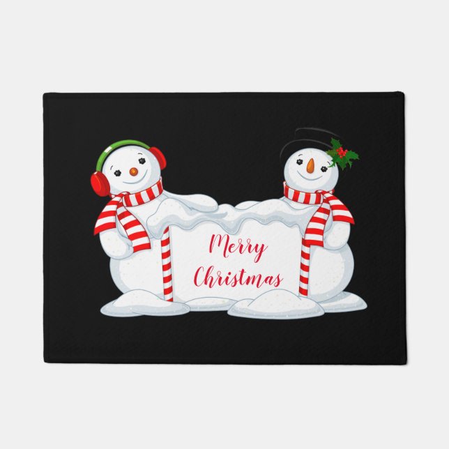 Felpudo Holiday Doormat-Snowman (Anverso)