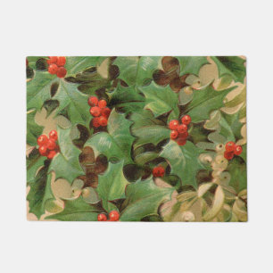 Felpudo Holly Tree Navidades Holiday Vintage