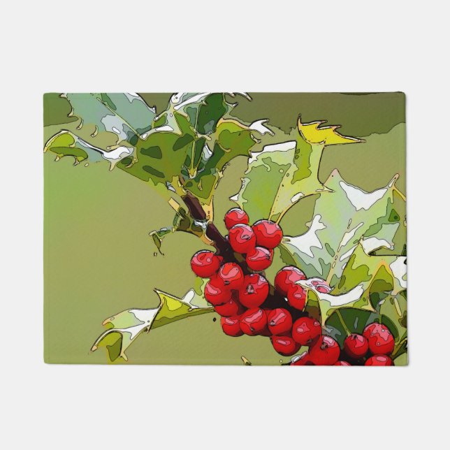 Felpudo HollyBerries 005 (Anverso)