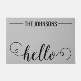 Felpudo HOLO Nombre familiar personalizado Bienvenido Mat 