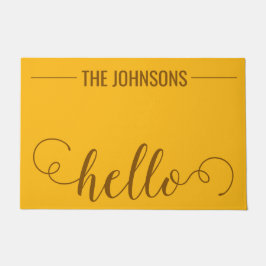 Felpudo HOLO Nombre familiar personalizado Bienvenido Mat 