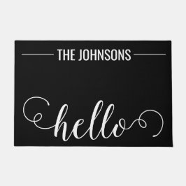 Felpudo HOLO Nombre familiar personalizado Bienvenido Mat 