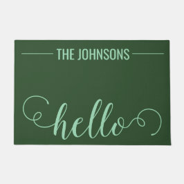 Felpudo HOLO Nombre familiar personalizado Bienvenido Mat 