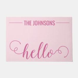 Felpudo HOLO Nombre familiar personalizado Bienvenido Mat 