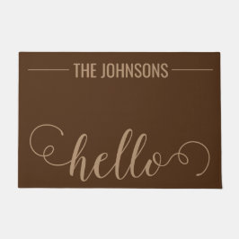 Felpudo HOLO Nombre familiar personalizado Bienvenido Mat 