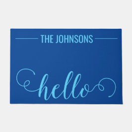 Felpudo HOLO Nombre familiar personalizado Bienvenido Mat 