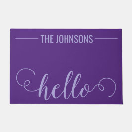 Felpudo HOLO Nombre familiar personalizado Bienvenido Mat 