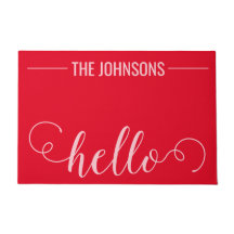 HOLO Nombre familiar personalizado Bienvenido Mat 