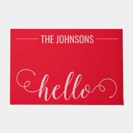 Felpudo HOLO Nombre familiar personalizado Bienvenido Mat 