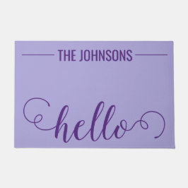 Felpudo HOLO Nombre familiar personalizado Bienvenido Mat 