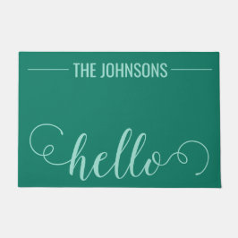 Felpudo HOLO Nombre familiar personalizado Bienvenido Mat 