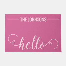 Felpudo HOLO Nombre familiar personalizado Bienvenido Mat 