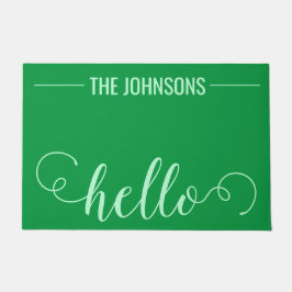 Felpudo HOLO Nombre familiar personalizado Bienvenido Mat 