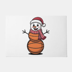Felpudo Hombre de nieve Baloncesto Navidad Amantes del Dep