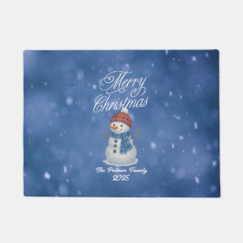 Felpudo Hombre de Nieve Caprichoso Feliz Navidad