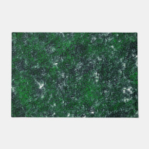 Felpudo Hongo verde sobre roca gris blanca o tronco de árb