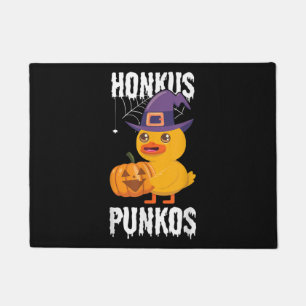 Felpudo Honkus Ponkus Funny Duck Halloween Witch Design