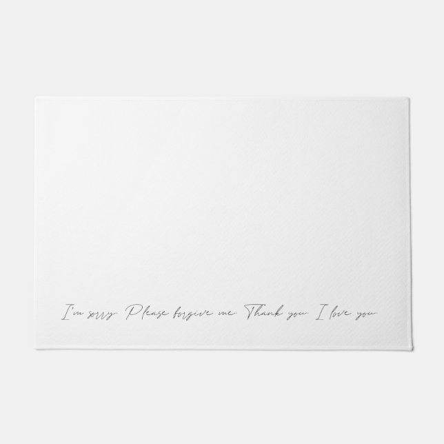 Felpudo Hooponopono gratitud minimalista (Anverso)