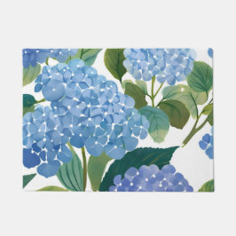 Felpudo Hortensia Azul Acuarela Floral Costero
