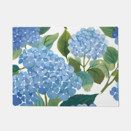 Felpudo Hortensias Azules | Hermoso Jardín Floral