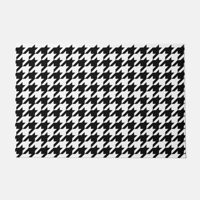 Felpudo Houndstooth - color de fondo del personalizar (Anverso)