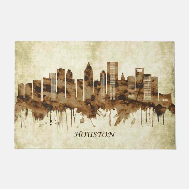 Felpudo Houston Texas Cityscape (Anverso)