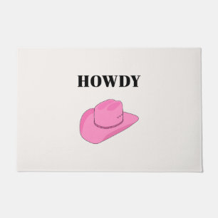 Felpudo Howdy Cowboy Gorra Pink