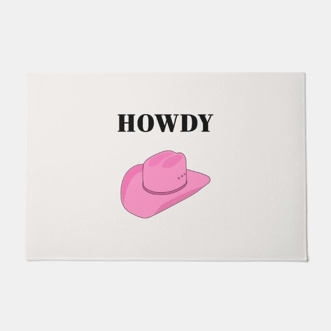 Felpudo Howdy Cowboy Gorra Pink (Anverso)