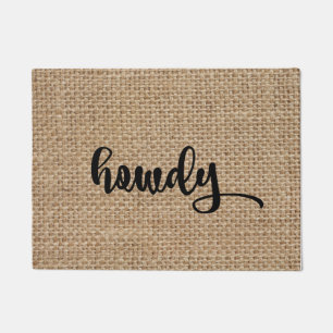 Felpudo Howdy Doormat de la arpillera