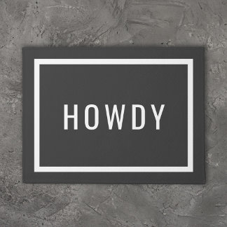 Felpudo Howdy moderno | Colores editables