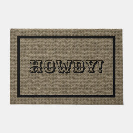 Felpudo Howdy Western Rustic Welcome Mat | Doormat grande