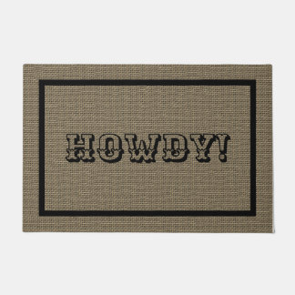 Felpudo Howdy Western Rustic Welcome Mat | Doormat grande